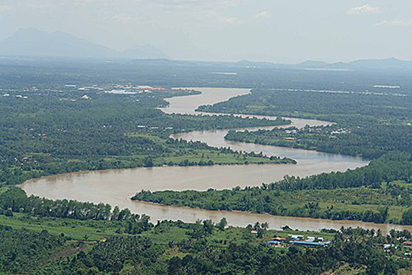 An aerial view of Batang Sadong.