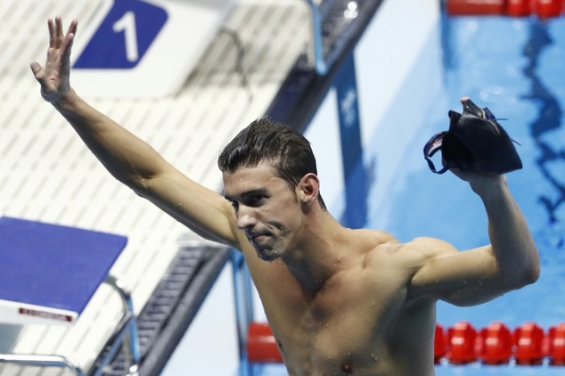 USA's Michael Phelps won the men's 200m individual medley, beating Japan's Kosuke Hagino and China's Wang Shun. Photo by AFP