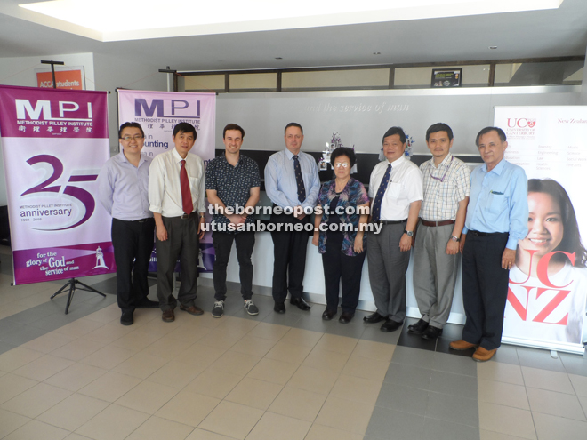 MPI chief executive officer Judy Wong (fifth from left) with visitors from UC. Cochrane is seen at fourth from left.