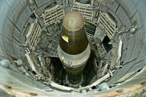 A deactivated Titan II nuclear ICMB in a silo at the Titan Missile Museum in Green Valley, Arizona. AFP File Photo