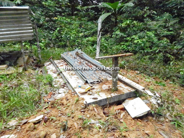 One of the graves appears to have been dug and re-filled with earth.