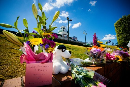 A floral tribute is seen at the Dreamworld theme park on the Gold Coast on Oct 26, 2016, after four people were killed. AFP Photo
