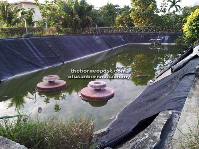 The oxidation pond behind the Sibu Jaya flat 