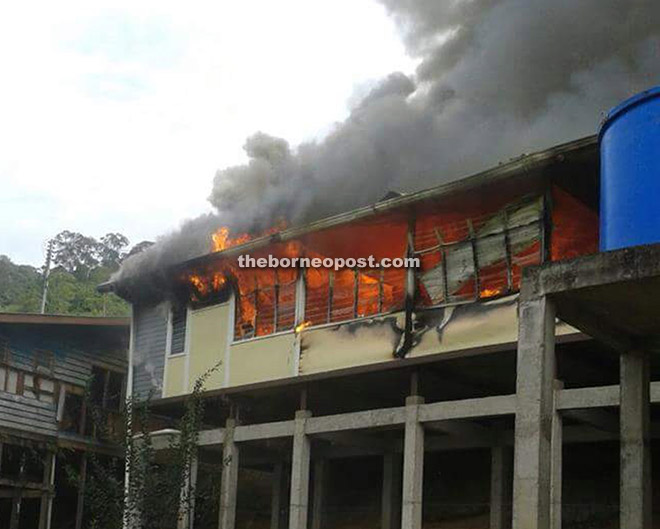 The fire completely destroyed the boys’ dormitory.