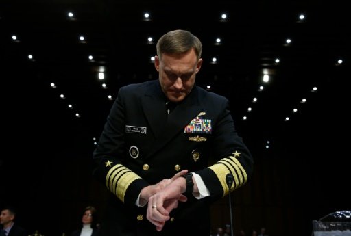 Reports said that US National Security Agency chief Admiral Michael Rogers' position in the Obama administration was in potential jeopardy. AFP Photo