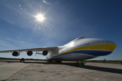 An Antonov-225 Mriya plane at Gostomel, some 30 km from Kiev -AFP photo