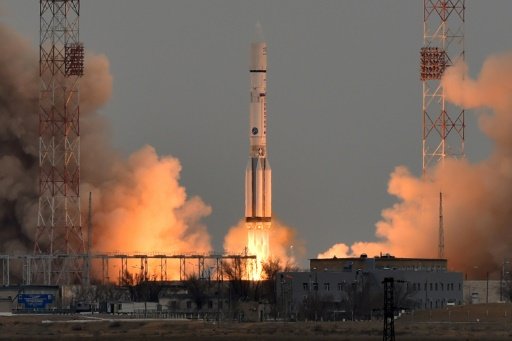 A Russian Proton-M rocket carrying the ExoMars 2016 spacecraft blasts off from Baikonur cosmodrome in March -AFP photo