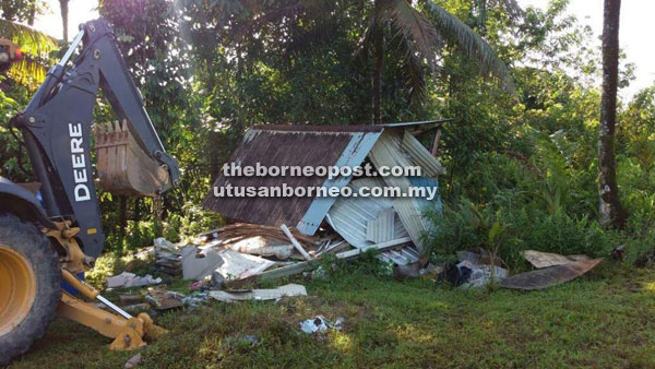 Some of the non-residential structures that were demolished in recent operations.