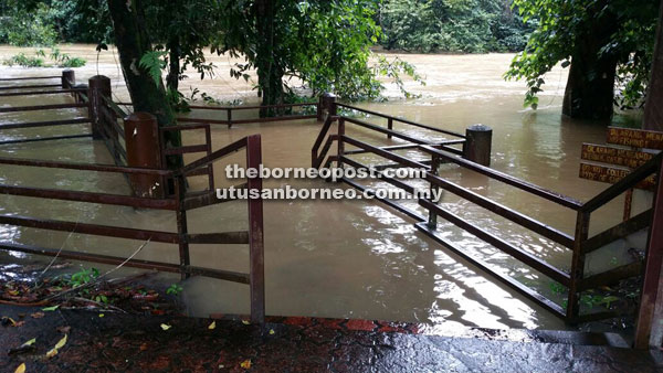 The flooding recorded at the Wind Cave on Sunday.