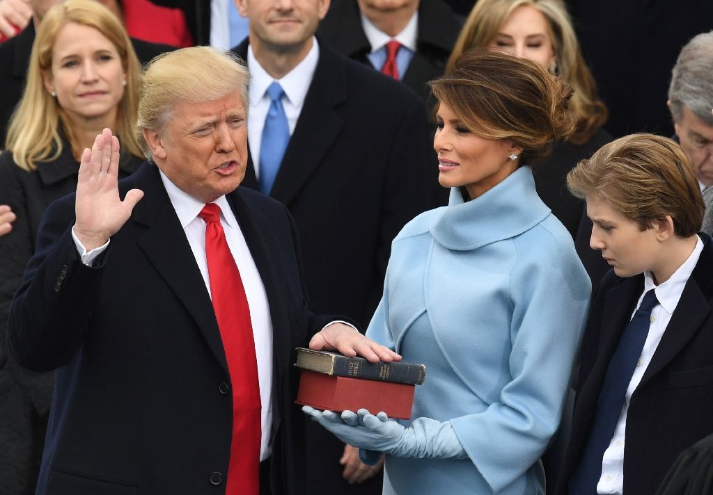 US President-elect Donald Trump is sworn in as President on Jan 20, 2017 at the US Capitol. AFP Photo