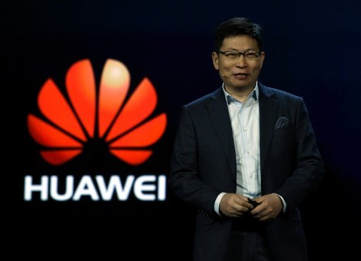 Richard Yu, CEO of Huawei's consumer business group, maintained the company's goal of becoming the world's biggest smartphone maker within five years. AFP Photo