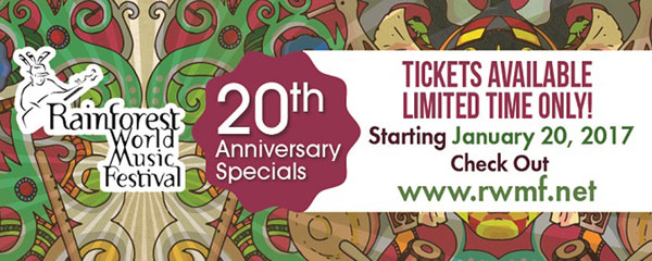 The Rainforest World Music Festival today launched its special entrance tickets.