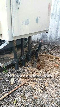 A substation in Bintulu has its equipment vandalised.