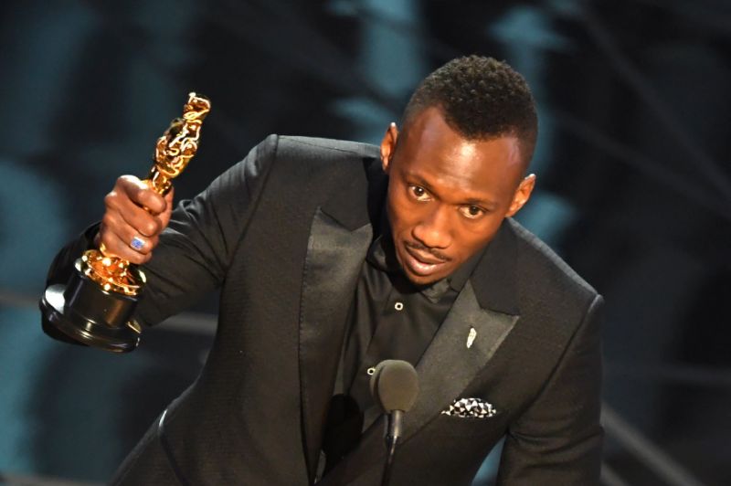 US Actor Mahershala Ali delivers a speech after he won the award for best supporting actor in "Moonlight" at the 89th Oscars on Feb 26, 2017 in Hollywood, California. AFP Photo