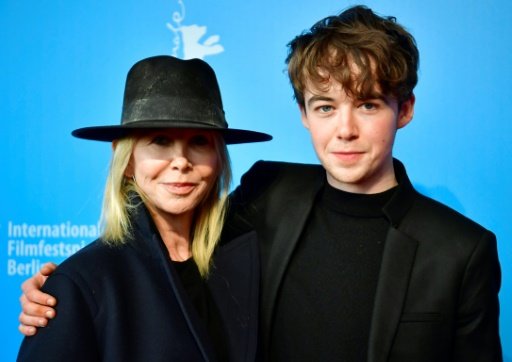 Trudie Styler (L) and Alex Lawther, director and lead actor in "Freak Show," a film tackling the bullying of gays at school. - AFP/Deborah Cole