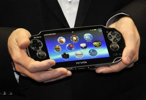 A man displays a portable PlayStation Vita video game console made by Japan's Sony in Tokyo on December 17, 2011 (AFP/File, Yoshikazu Tsuno) 