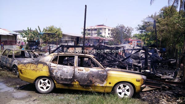 Chin's Datsun 120Y was one of the two cars damaged by the fire.