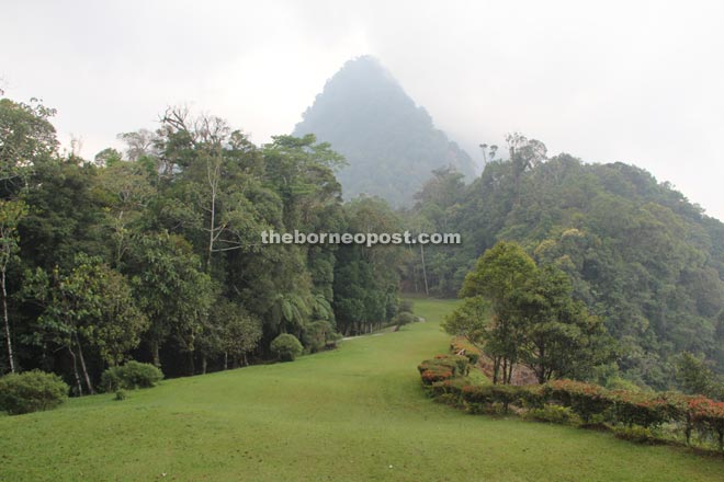 The picturesque Mount Penrissen as seen from Borneo Heights Resort. 