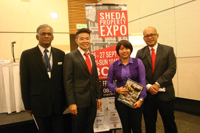 (From left) Engkatesoo, Choo, Gibson and Kho pose for a photo after the briefing at BCCK here yesterday.