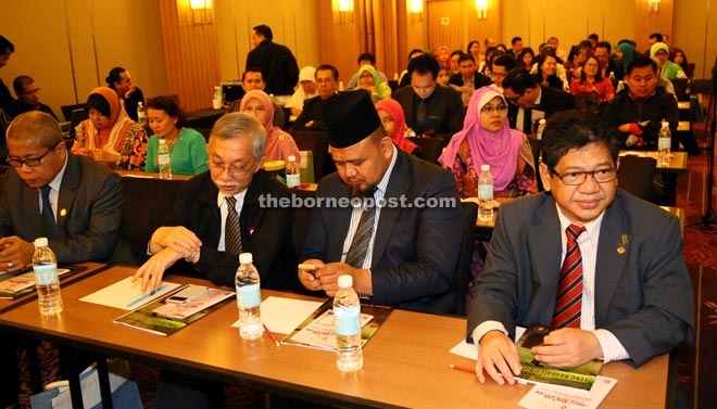 A section of the crowd at the opening of the three-day Unimas STEM EnCon 2015 which ends tomorrow.