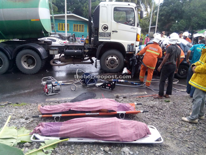 The scene of the accident that claimed two lives.