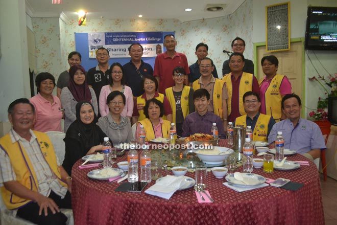 Dr Hii (seated, third left) plays host to Dr Jakiyah on her right, together with other specialists and guests at the welcome party.