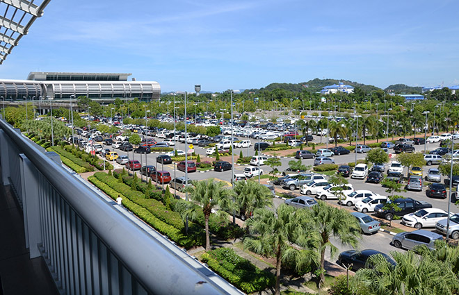 Spacious parking space would enable people to park their vehicle easily at KKIA. — Bernama photo