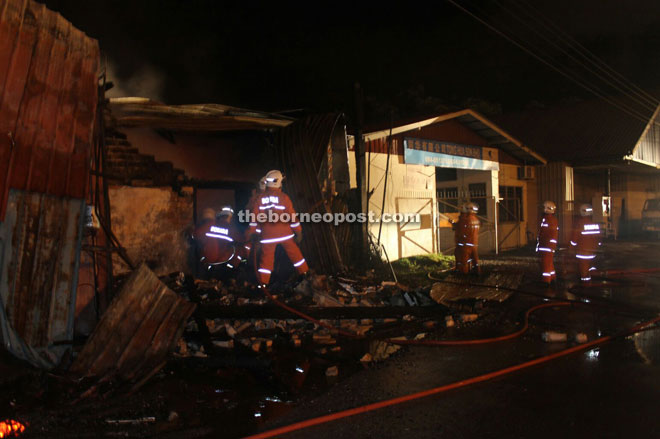 Firefighters managed to save the LPG store beside the gutted warehouse.