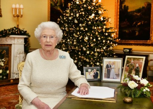 © pool/AFP/File | Queen Elizabeth II, who turns 90 in April, carried out 306 engagements in Britain last year, a tally in The Times newspaper shows Britain's Queen Elizabeth II is pictured after recording her Chistmas Day broadcast to the Commonwealth in the 18th Century Room at Buckingham Palace in London on December 10, 2015. AFP PHOTO / POOL / John Stillwell 