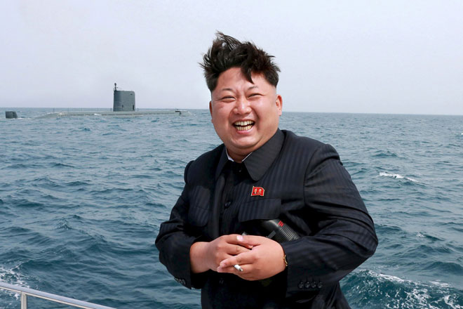 North Korean leader Kim Jong Un watches the test-fire of a strategic submarine underwater ballistic missile (not pictured), in this undated file photo released by North Korea’s Korean Central News Agency (KCNA) in Pyongyang on May 9, 2015. — Reuters photo