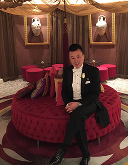 Kelvin Tan on board Queen Mary II.  — Photos from the Tan family