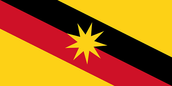 The current Sarawak state flag has been in use since 1988.