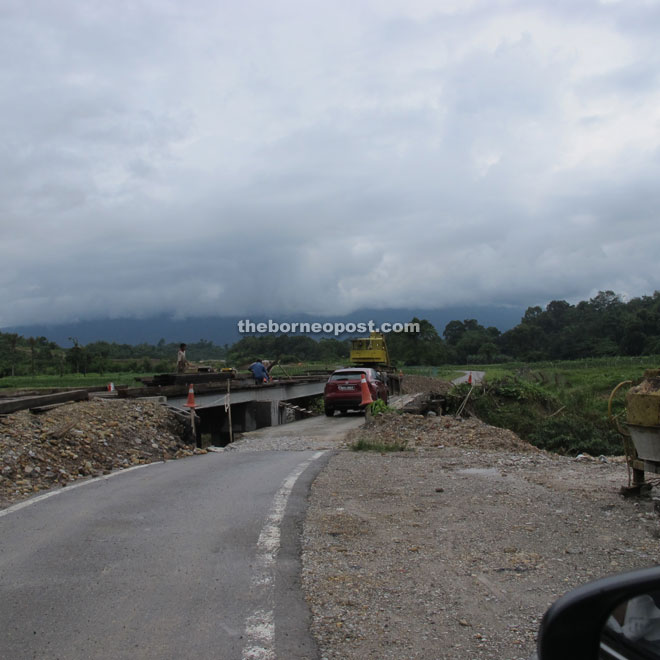 The one-lane Belian Bridge spans 50m and should provide a shortcut for those commuting between the BRS in Penrissen and Bau town. However, the structure is yet to be ready.  