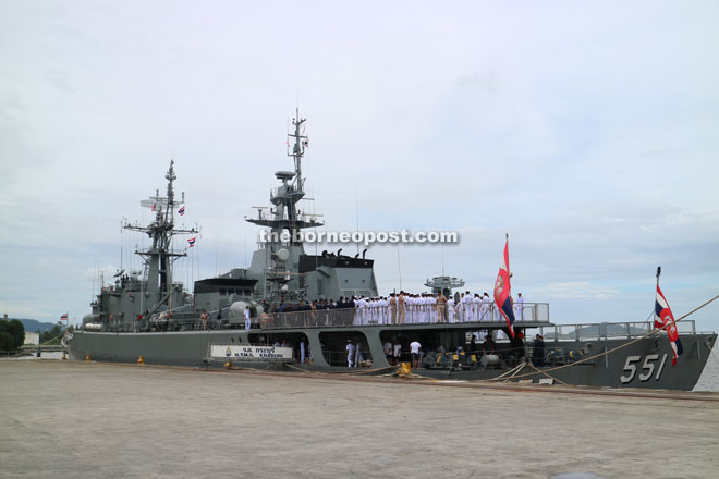 HTMS Krabi (OPV-551) docked at Senari Port.