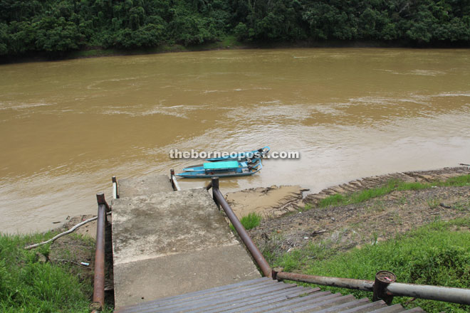 Belaga jetty used by most riverine dwellers to reach Belaga Town.