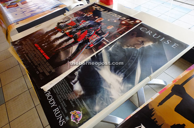 Movie posters for sale too. 