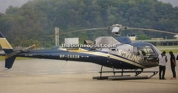 A file photo of the Eurocopter AS350, which went down in Batang Lupar on Thursday.