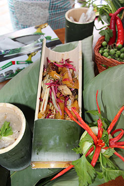 One of the dishes from Sarawak traditional cooking and dish arrangement competition.  