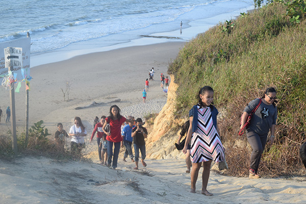 The steep access path to the beach can still be improved.