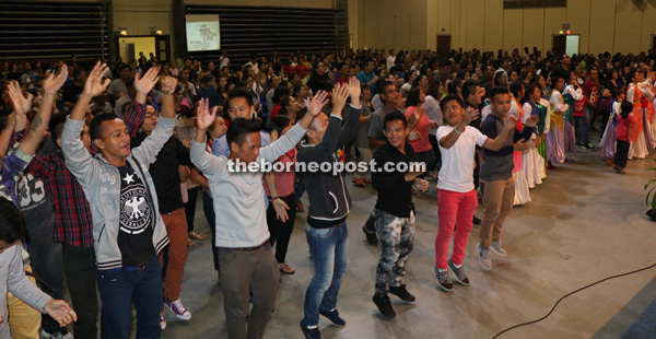 Photo shows some of the participants at the rally.