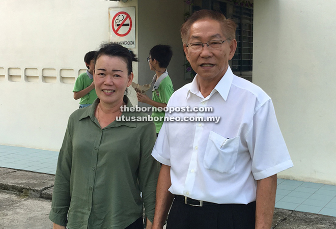 Bong (right) and Sze when at the school.