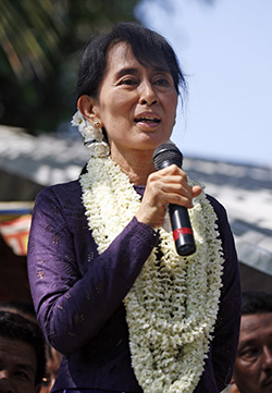 Suu Kyi is in a delicate relationship with the real power behind the throne.