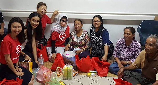 Through HelpSomebody, Francisca provides hygiene packs to needy families.