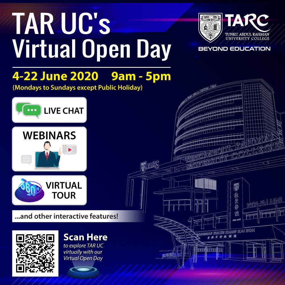 Tunku Abdul Rahman University College To Host Virtual Open Day From June 4 To 22
